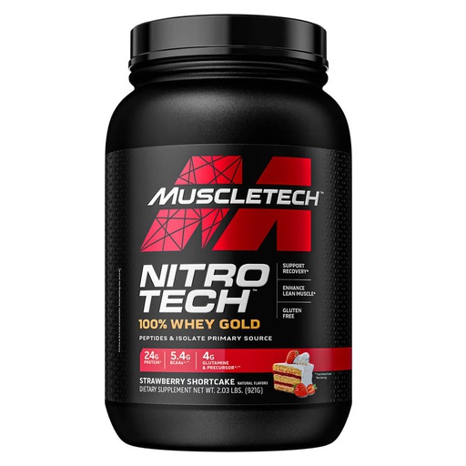 [631656710465] Muscletech Nitrotech Whey Gold-31Serv.-921G-Strawberry Shortcake