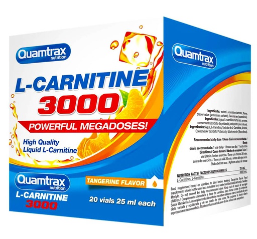 [8436046978621] Quamtrax L-CARNITINE 3000-1Serv.-25Ml-Tangerine