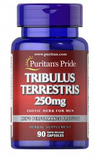 [074312152559] Puritan's Pride Tribulus Terrestris 250Mg-90Serv.-90Capsules