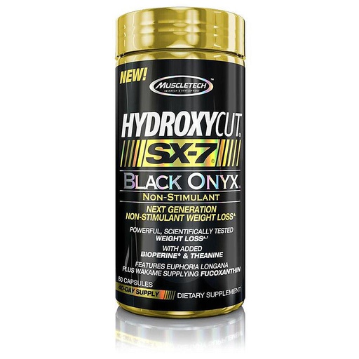 [631656607291] Muscletech Hydroxycut SX7 Black Onyx-80Serv.-80Caps.