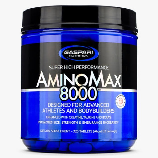 [646511007000] Gaspari Nutrition Amino Max 8000-82Serv.-325Tabs.