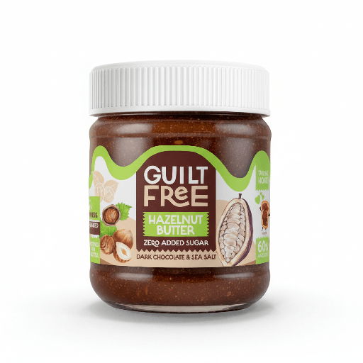 [6224009096671] Organic Nation Guilt Free Hazelnut Butter-200G-Dark Chocolate and Sea Salt