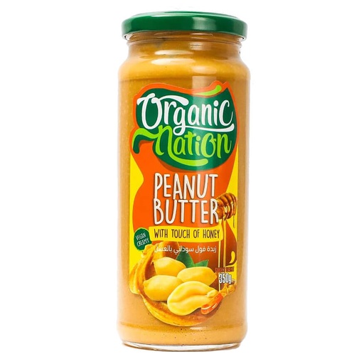 [6224009096695] Organic Nation Peanut butter with honey-350G