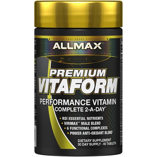 [665553202143] AllMax Nutrition VitaForm Multi Vitamin for Men-30serv.-30 Day-60Tabs.