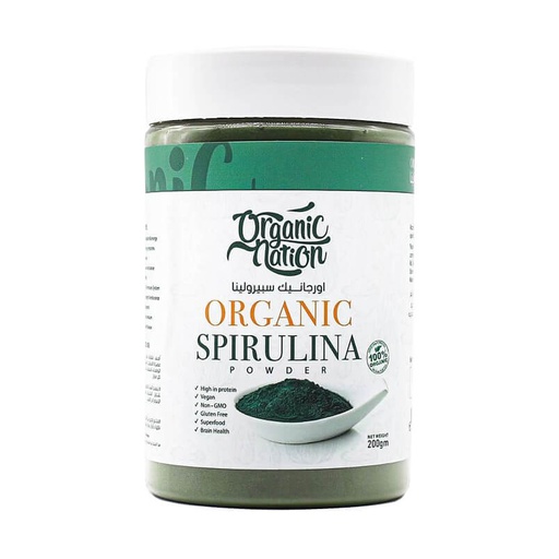 [6224009096800] Organic Nation Organic Spirulina-200G