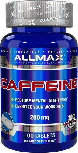 [665553116228] Allmax Caffeine 200mg-100Serv.-100Tabs.