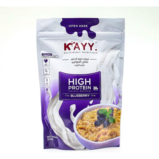 [6225000346949] Kayy High Protein Instant Oatmeal-300G-Blueberry