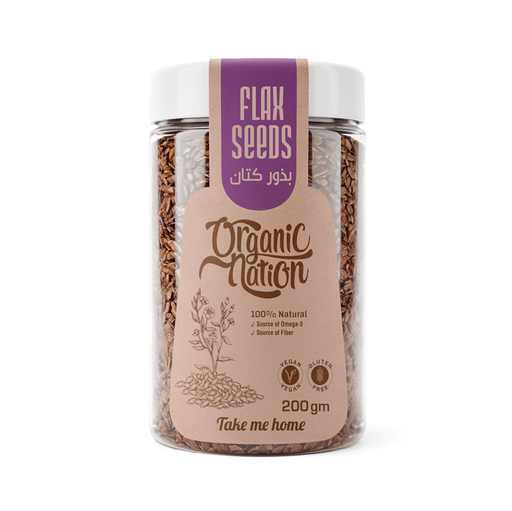[6224009096916] Organic Nation Flax Seeds-200G