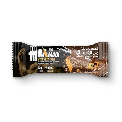 [6224009096985] Max Muscle Max Iso Meal - Protein bar -70G-Dark Chocolate Cinnamon