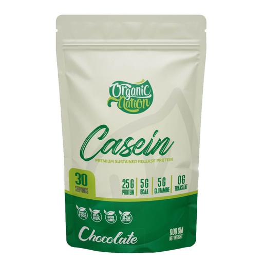 [6224009096114] Organic Nation 100% Casein-30Serv.-900G-Chocolate