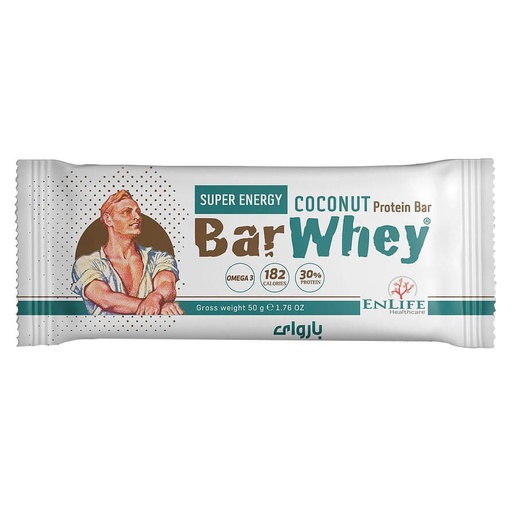 [6224010051065] ENLIFE Bar Whey Super Energy-50G-Coconut