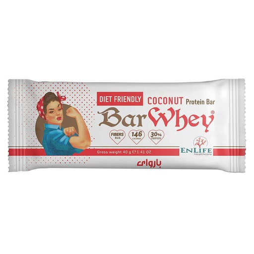 [6224010051089] ENLIFE Bar Whey Diet Friendly-40G-Coconut