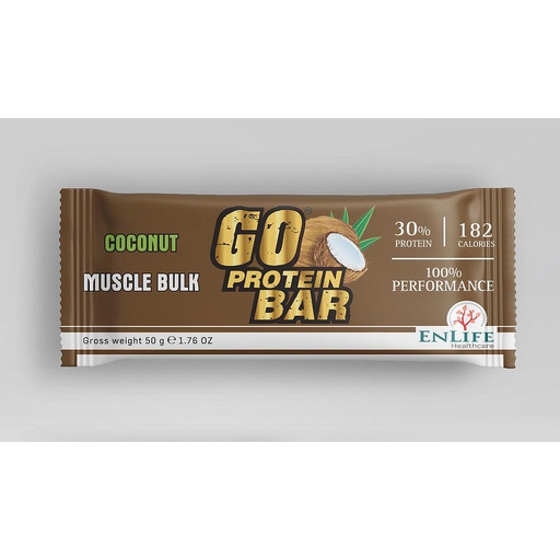 [6224010051027] ENLIFE Go Protein Bar Muscle Bulk-50G-Coconut