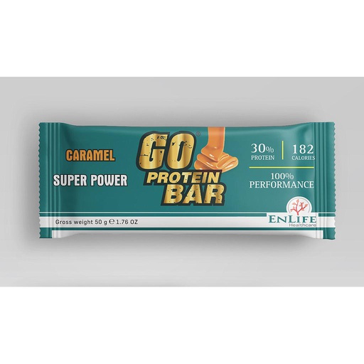 [6224010051010] ENLIFE Go Protein Bar Super Power-50G-Caramel