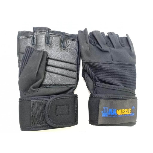 [151244] Max muscle gloves with wrist support-Black-XL
