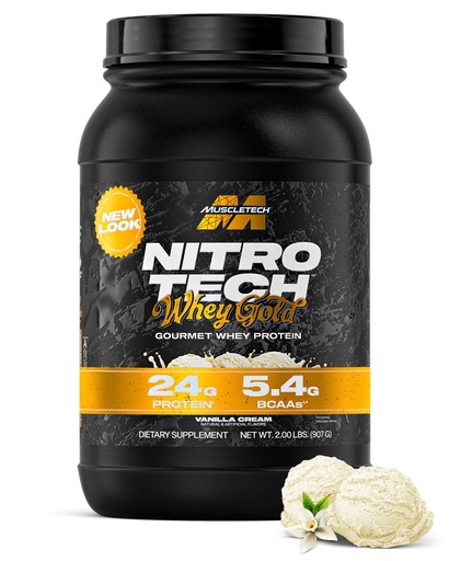 [631656710519] Muscletech Nitrotech 100% Whey Gold-69Serv.-2.27KG-French Vanilla Cream