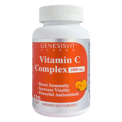 [793588767648] Genesisvit Pharma Vitamin C Complex 1000mg-120Serv.120Tabs.