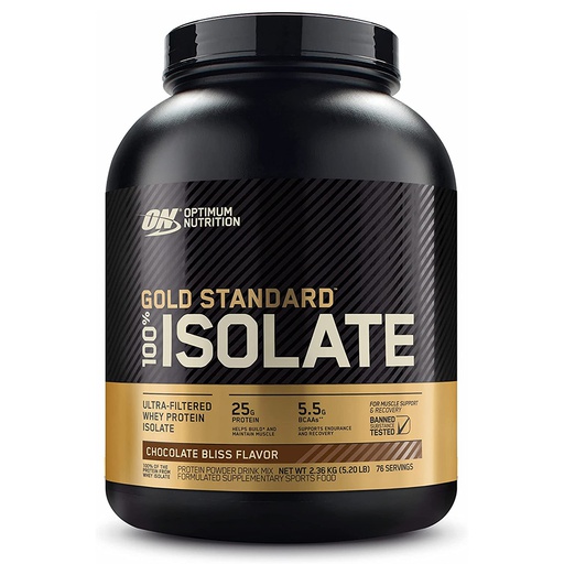 [748927061260] Optimum Nutrition Gold Standard 100% Isolate-76Serv.-2.36KG-Chocolate Bliss