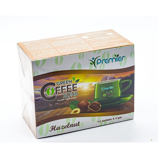 [6225000401242] Premier Green Coffee Blend-15Sachets-5g-Hazelnut