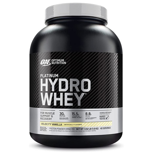 [748927026399] Optimum Nutrition Platinum Hydro Whey-40Serv.-1.6kg- Velocity Vanilla