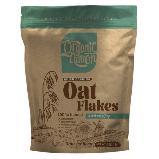 [6222023700208] Organic Nation Oat Flakes Quick Cooking-600G