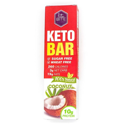 [6772504452329] Lite Bite keto bar-60G-Coconut