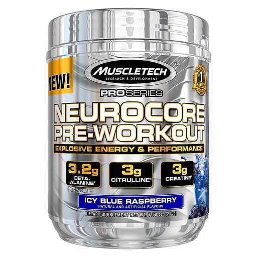 [631656254167] Muscletech Neurocore Pre-Workout-50serv-215G-Icy Blue Raspberry