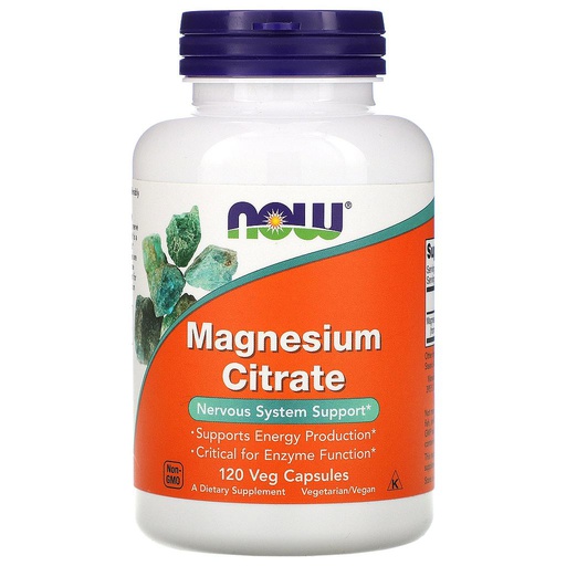 [733739012944] Now Foods Magnesium Citrate-40Serv-120Veg Caps.