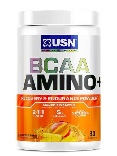 [6009544905424] Usn Bcaa Amino+Recovery&amp;Endurance Powder-30Serv.-348G-Mango Pineapple