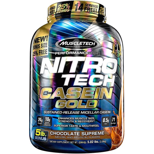 [631656711509] Muscletech Nitrotech Casein Gold-71Serv.-2.28G-Chocolate Supreme
