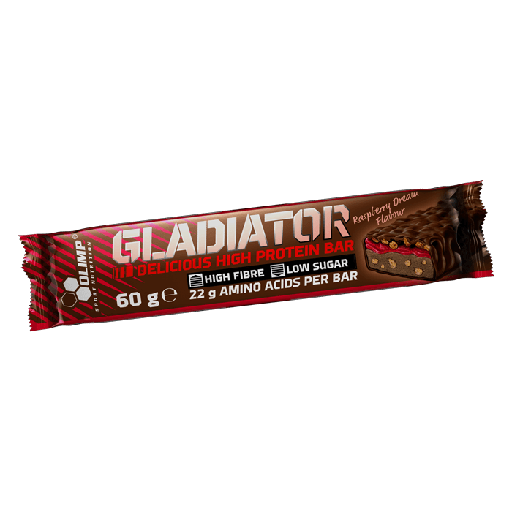 [5901330073410] Olimp Sport Nutrition Gladiator High Protein Bar-60G-Raspberry