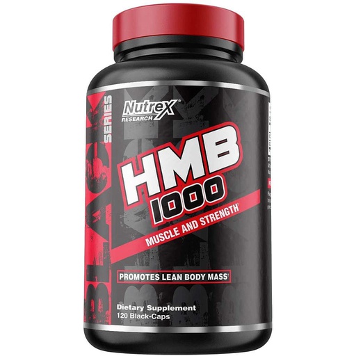 [850005755371] Nutrex Research HMB 1000 Muscle And Strenght-60Serv.-120Black Caps.
