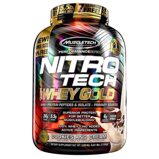 [631656710489] Muscletech Nitrotech 100% Whey Gold-76Serv.-2.50KG-Cookies And Cream