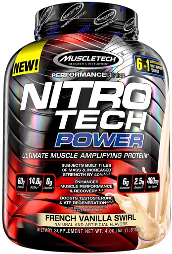 [631656709599] Muscletech Nitrotech Power-41Serv.-1.80 Kg-French Vanilla Swirl