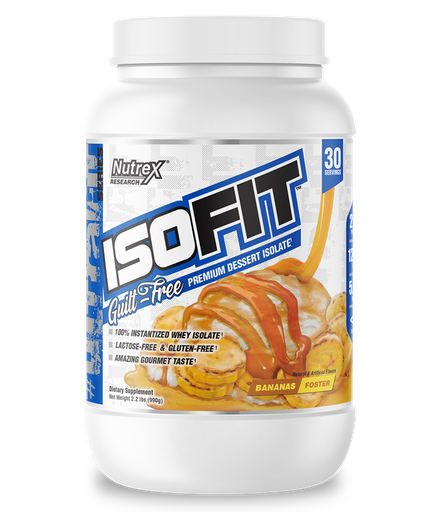 [859400007344] Nutrex Research Isofit-30Serv.-993g-Banana Foster