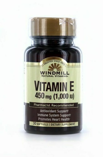 [035046002565] Windmill Natural vitamins Vitamin E 450mg-30Serv.-30Softgels