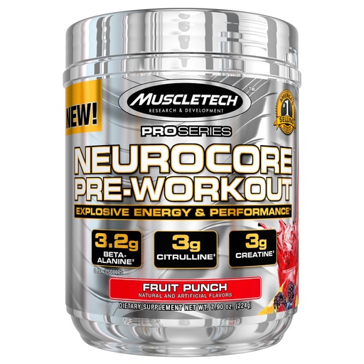 [631656254174] Muscletech Neurocore Pre-Workout-50serv-224G-Fruit Punch