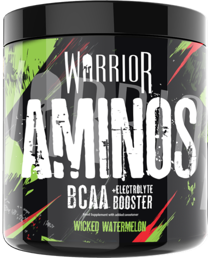 [5060424702084] Warrior Aminos Bcaa+Electrolyte Booster-30Serv.-360G-Wicked Watermelon