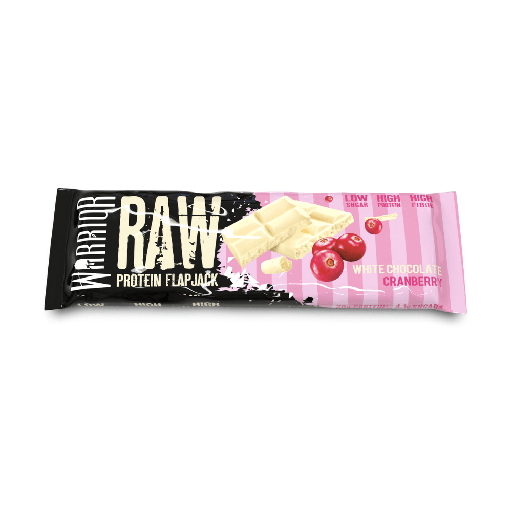 [5060424707782] Warrior Raw Protein Flap Jack Bar-75G-White Chocolate Cranberry