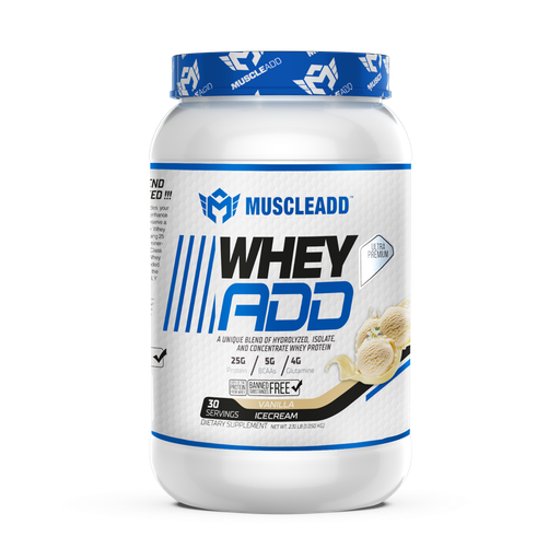 [6224009363780] Muscle Add Whey Add-30Serv.-1050G-Vanilla Ice Cream