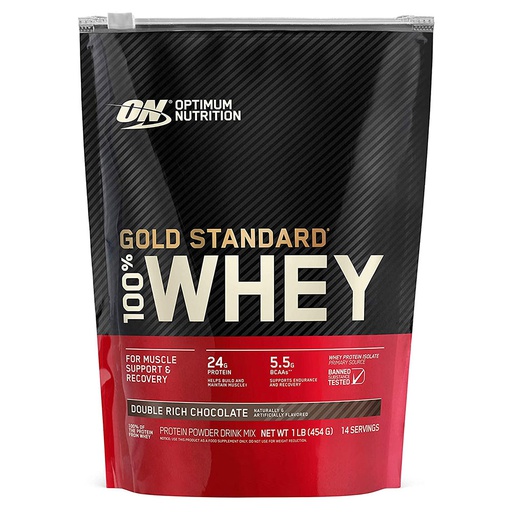 [748927052251] Optimum Nutrition Gold Standard 100% Whey-14Serv.-454G-Double Rich Chocolate