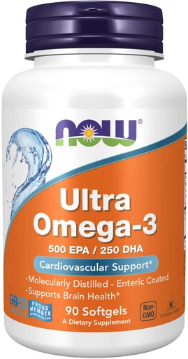 [733739150110] Now Foods Ultra Omega-3 500Epa 250Dha-90Serv.-90Softgels