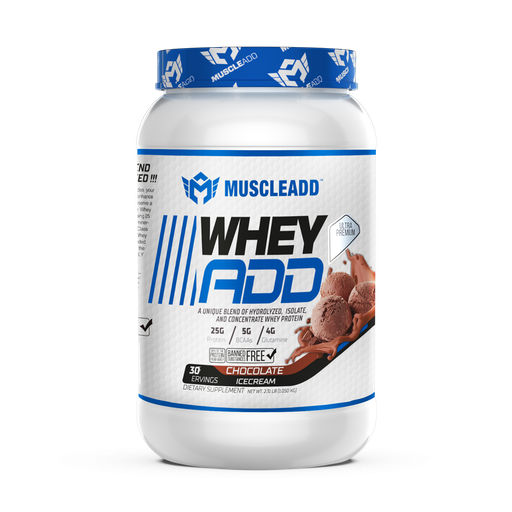 [6224009363681] Muscle Add Whey Add-30Serv.-1050G.-Chocolate Ice cream.