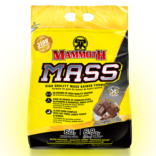 [625486101005] Mammoth Supplements Mass Weight Gainer-21Serv.-6800G-Double Rich Chocolate