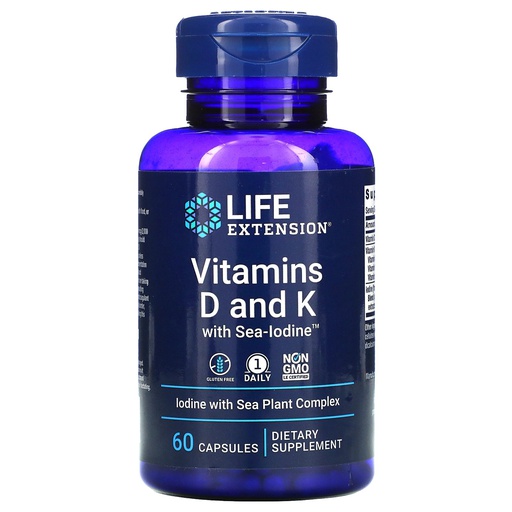 [737870204060] Life Extension Vitamins D and K-60Serv.-60Caps.