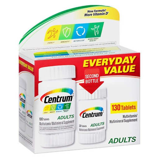[300054451712] Centrum Everyday Value Multivitamins For Adults-130Serv.-130Tabs.