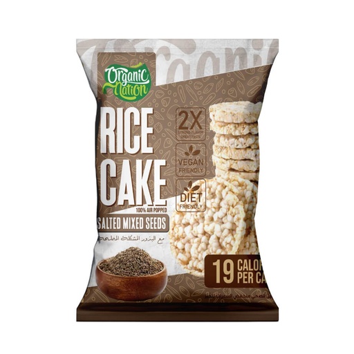 [6222023700666] Organic Nation Rice Cake-5Pices.-25Gm.-Salted Mixed seeds