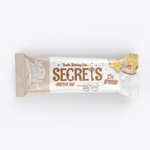 [6222023701236] Organic Nation Secrets Protein Bar-1Serv.-70G-Vanilla Birthday Cake