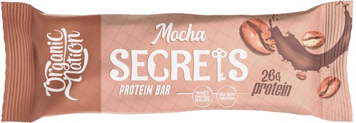 [6222023701250] Organic Nation Secrets Protein Bar-1Serv.-70G-Mocha