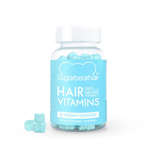 [635797982880] Sugar Bear Hair Biotin Folic Acid Vitamin C-30Serv.-60Vegan Gummies